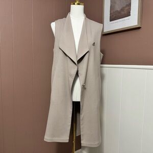 Soia & Kyo Longline Draped Collar Vest